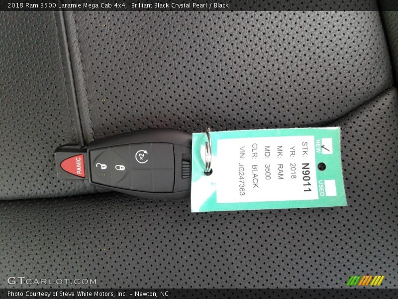 Brilliant Black Crystal Pearl / Black 2018 Ram 3500 Laramie Mega Cab 4x4