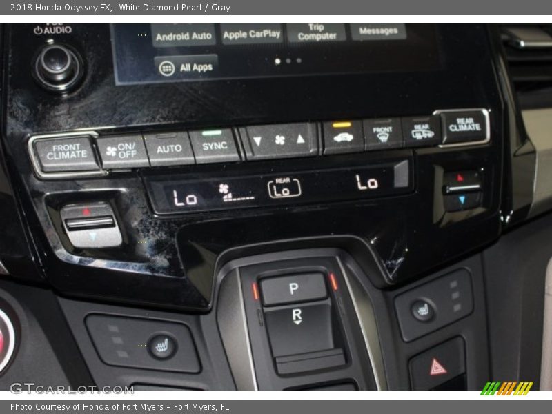 White Diamond Pearl / Gray 2018 Honda Odyssey EX