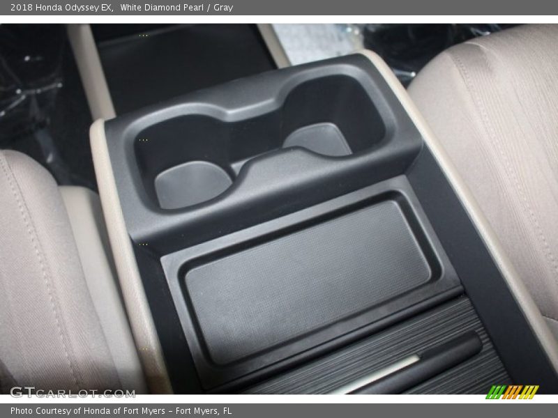 White Diamond Pearl / Gray 2018 Honda Odyssey EX