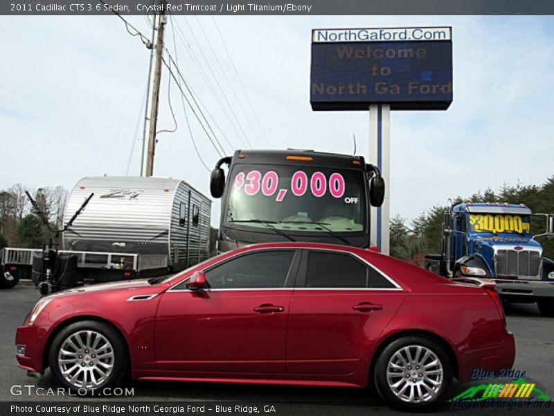 Crystal Red Tintcoat / Light Titanium/Ebony 2011 Cadillac CTS 3.6 Sedan
