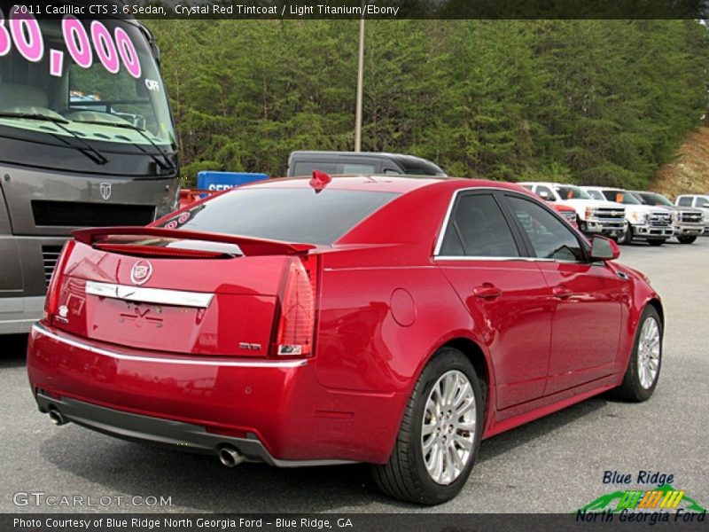 Crystal Red Tintcoat / Light Titanium/Ebony 2011 Cadillac CTS 3.6 Sedan