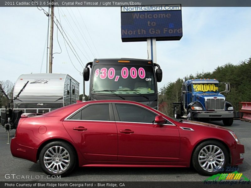 Crystal Red Tintcoat / Light Titanium/Ebony 2011 Cadillac CTS 3.6 Sedan