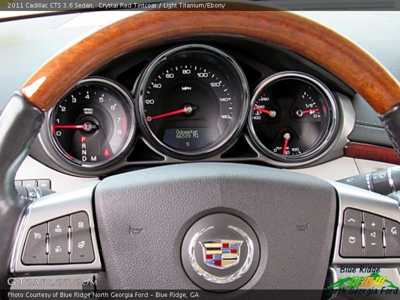 Crystal Red Tintcoat / Light Titanium/Ebony 2011 Cadillac CTS 3.6 Sedan
