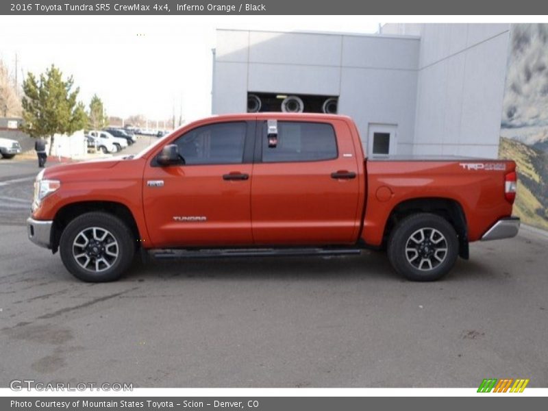 Inferno Orange / Black 2016 Toyota Tundra SR5 CrewMax 4x4