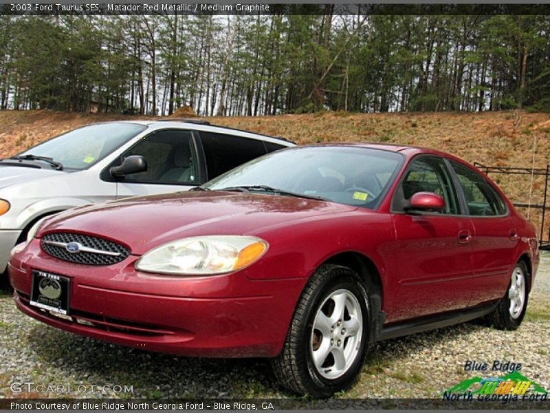 Matador Red Metallic / Medium Graphite 2003 Ford Taurus SES