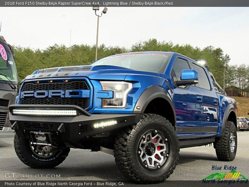 Lightning Blue / Shelby BAJA Black/Red 2018 Ford F150 Shelby BAJA Raptor SuperCrew 4x4