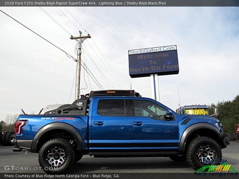 Lightning Blue / Shelby BAJA Black/Red 2018 Ford F150 Shelby BAJA Raptor SuperCrew 4x4