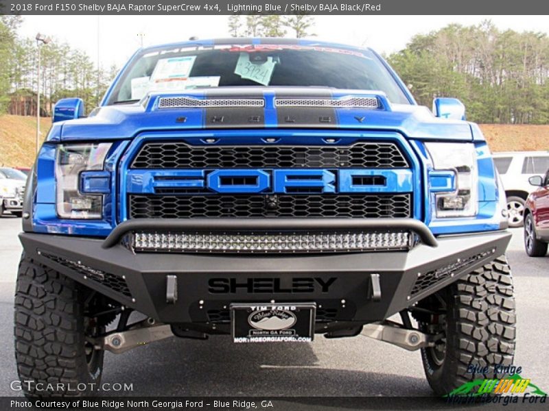 Lightning Blue / Shelby BAJA Black/Red 2018 Ford F150 Shelby BAJA Raptor SuperCrew 4x4