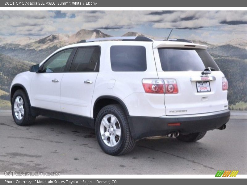 Summit White / Ebony 2011 GMC Acadia SLE AWD