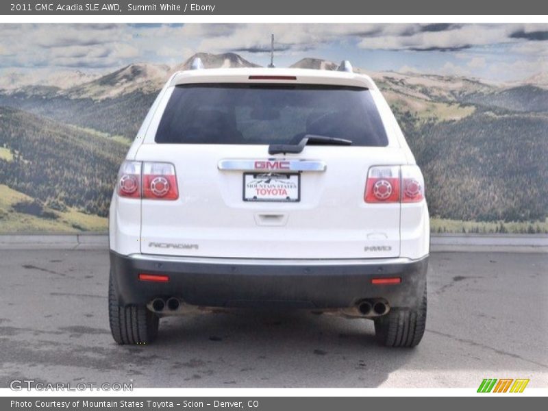 Summit White / Ebony 2011 GMC Acadia SLE AWD