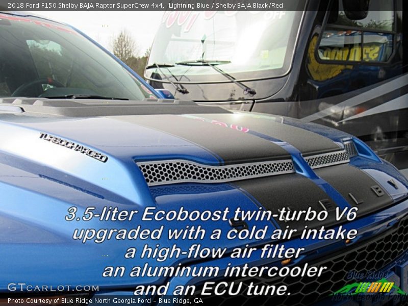 Lightning Blue / Shelby BAJA Black/Red 2018 Ford F150 Shelby BAJA Raptor SuperCrew 4x4