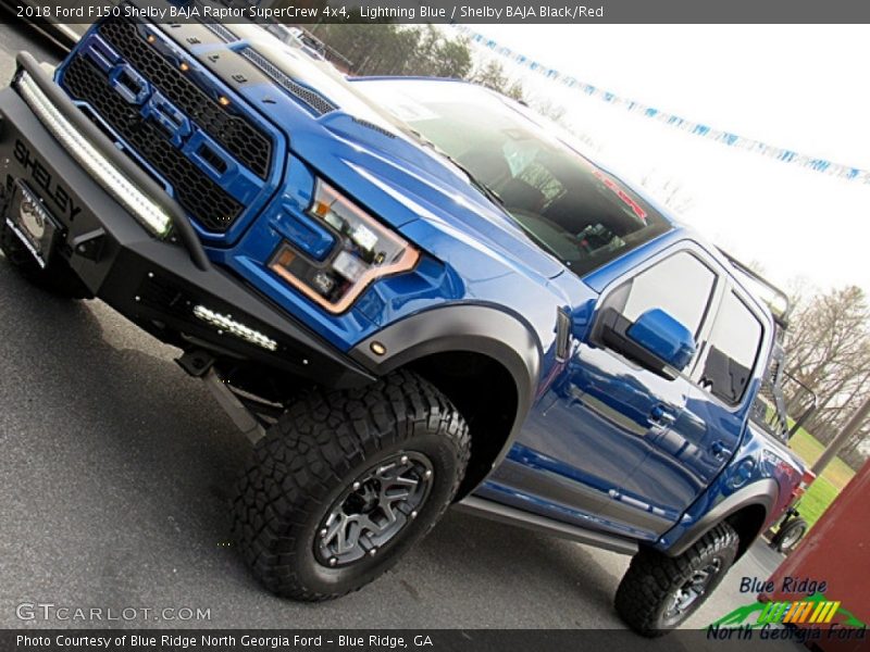Lightning Blue / Shelby BAJA Black/Red 2018 Ford F150 Shelby BAJA Raptor SuperCrew 4x4