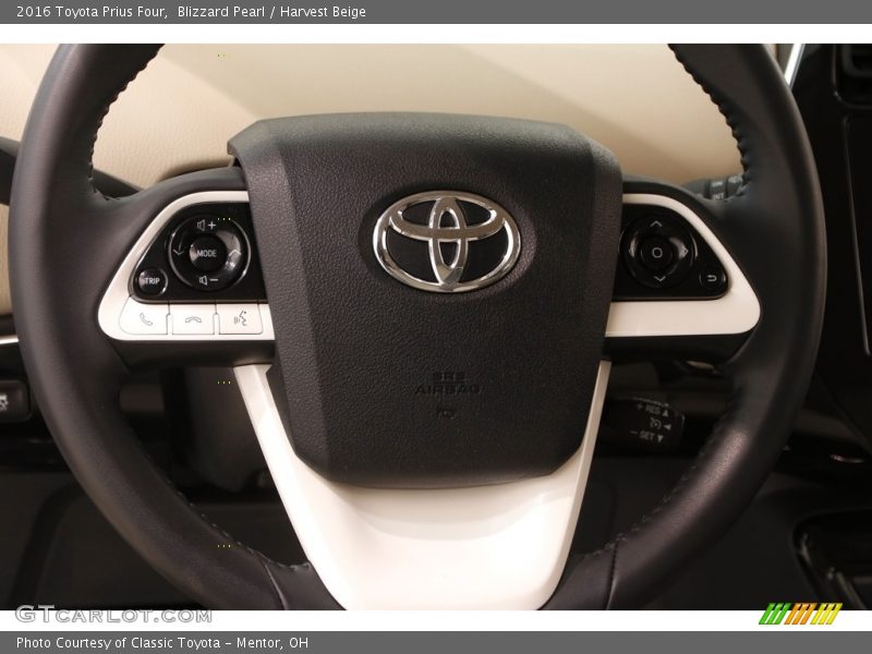 Blizzard Pearl / Harvest Beige 2016 Toyota Prius Four