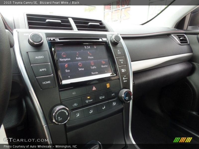 Blizzard Pearl White / Black 2015 Toyota Camry SE
