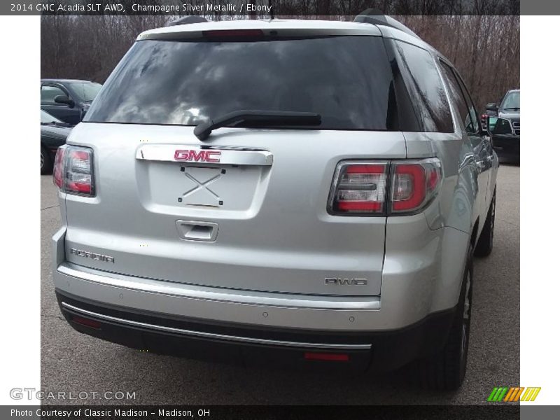 Champagne Silver Metallic / Ebony 2014 GMC Acadia SLT AWD