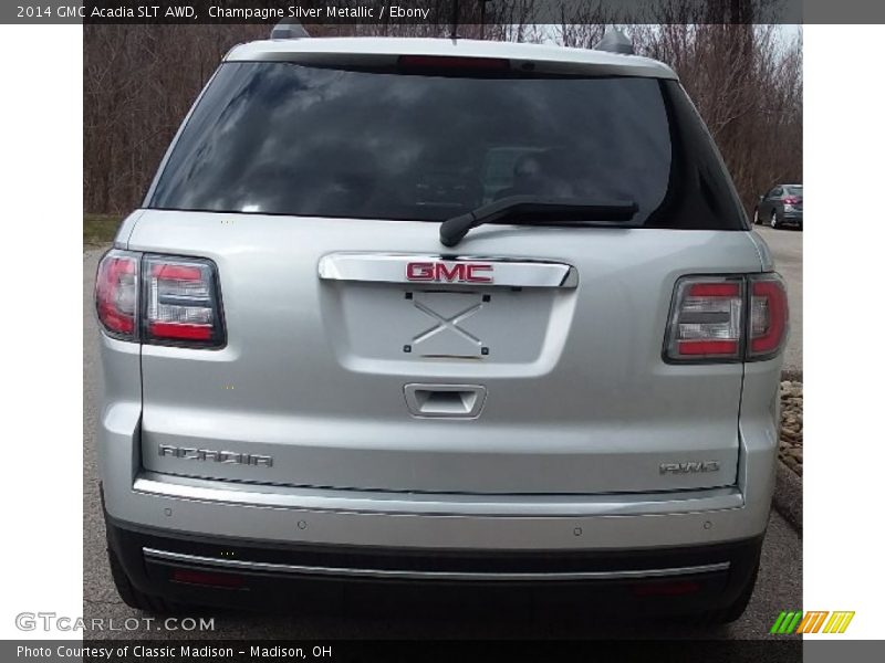 Champagne Silver Metallic / Ebony 2014 GMC Acadia SLT AWD