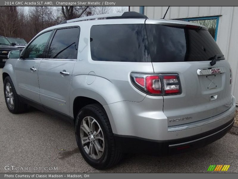 Champagne Silver Metallic / Ebony 2014 GMC Acadia SLT AWD