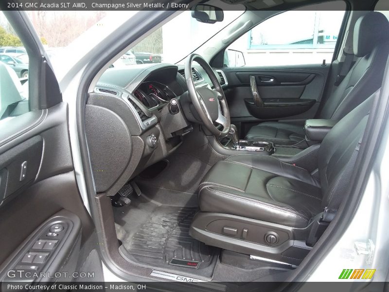 Champagne Silver Metallic / Ebony 2014 GMC Acadia SLT AWD