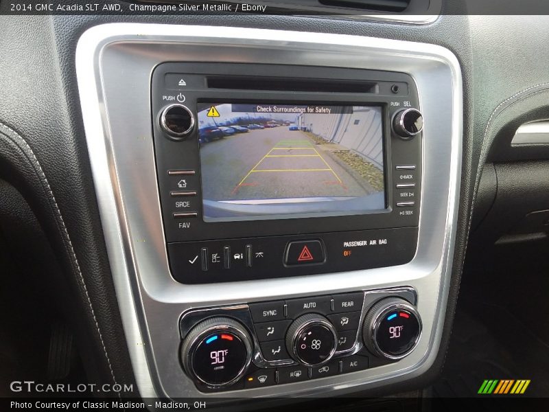 Champagne Silver Metallic / Ebony 2014 GMC Acadia SLT AWD