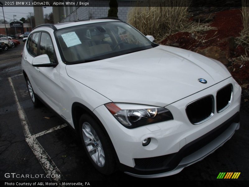 Alpine White / Beige 2015 BMW X1 xDrive28i