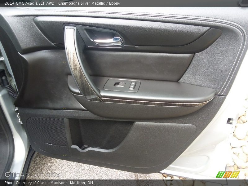 Champagne Silver Metallic / Ebony 2014 GMC Acadia SLT AWD