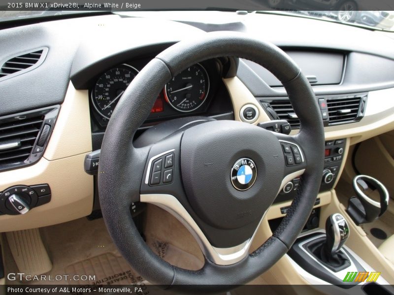 Alpine White / Beige 2015 BMW X1 xDrive28i