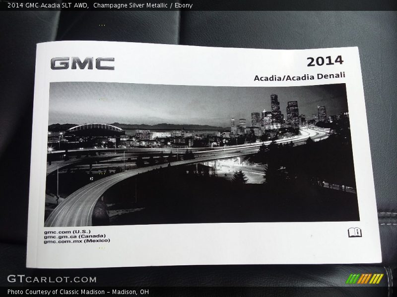 Champagne Silver Metallic / Ebony 2014 GMC Acadia SLT AWD