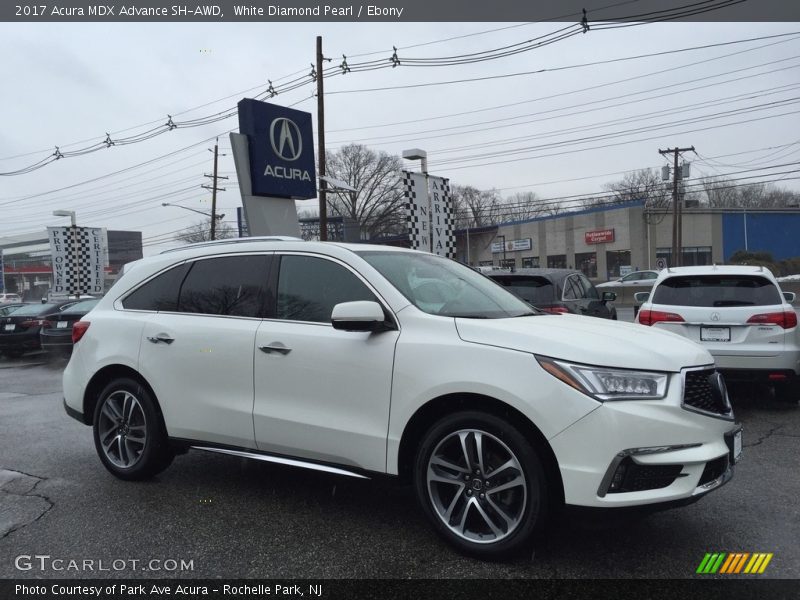 White Diamond Pearl / Ebony 2017 Acura MDX Advance SH-AWD