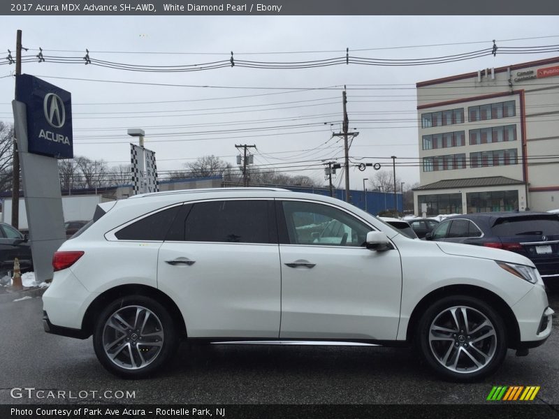 White Diamond Pearl / Ebony 2017 Acura MDX Advance SH-AWD