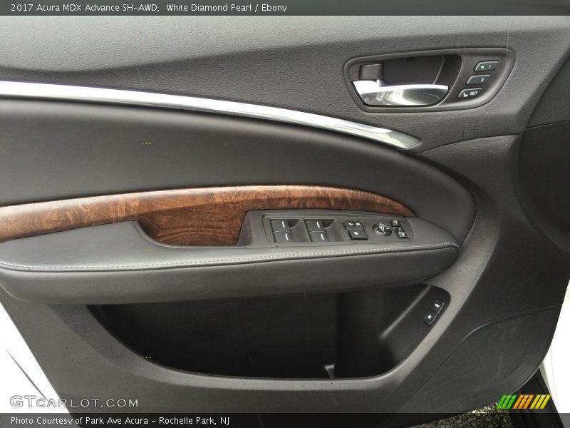 White Diamond Pearl / Ebony 2017 Acura MDX Advance SH-AWD