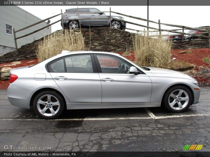 Glacier Silver Metallic / Black 2014 BMW 3 Series 320i xDrive Sedan