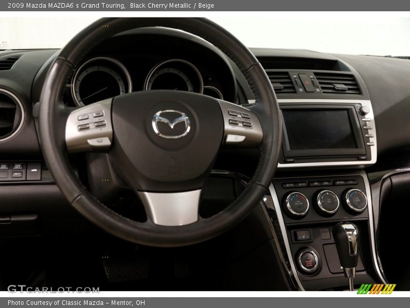 Black Cherry Metallic / Beige 2009 Mazda MAZDA6 s Grand Touring