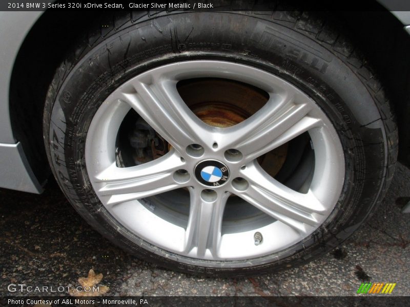 Glacier Silver Metallic / Black 2014 BMW 3 Series 320i xDrive Sedan