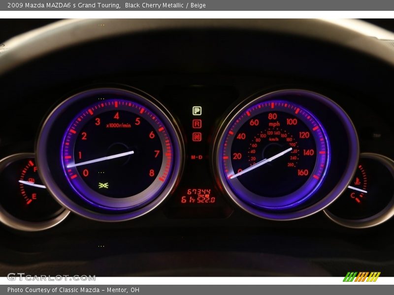 Black Cherry Metallic / Beige 2009 Mazda MAZDA6 s Grand Touring