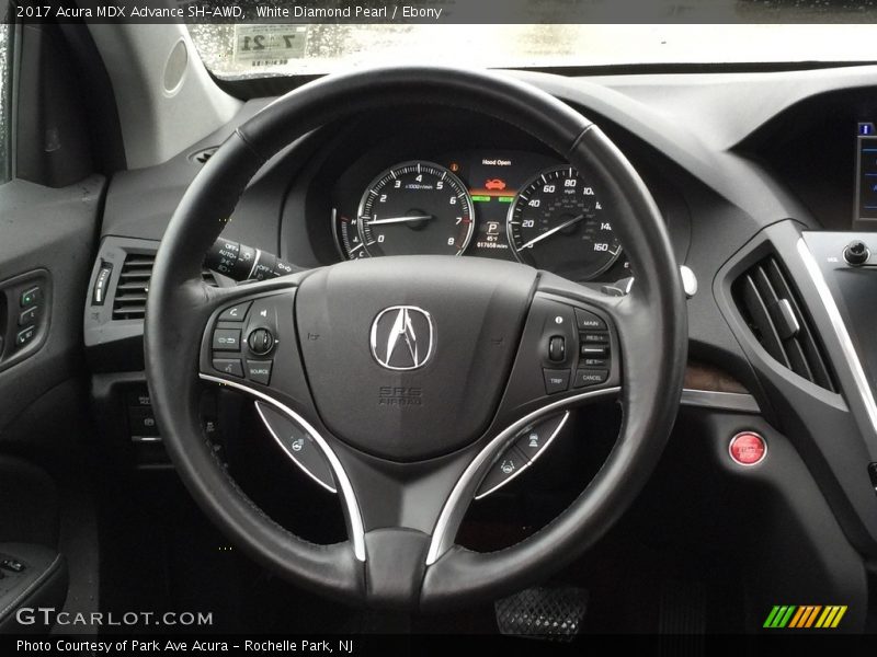 White Diamond Pearl / Ebony 2017 Acura MDX Advance SH-AWD