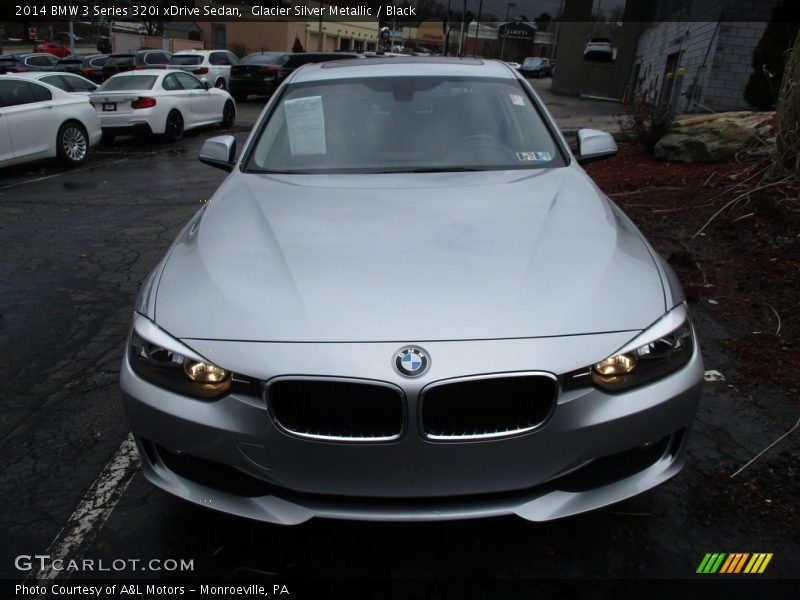 Glacier Silver Metallic / Black 2014 BMW 3 Series 320i xDrive Sedan