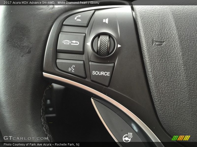 White Diamond Pearl / Ebony 2017 Acura MDX Advance SH-AWD