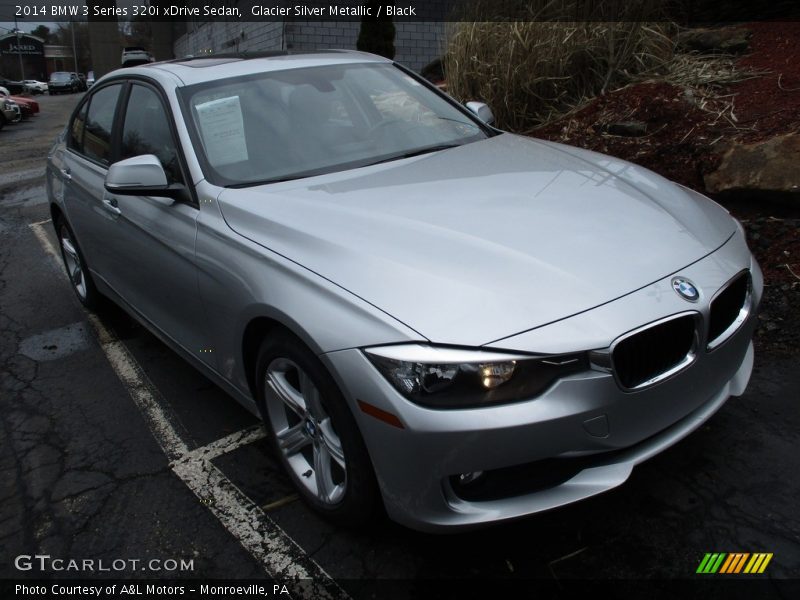 Glacier Silver Metallic / Black 2014 BMW 3 Series 320i xDrive Sedan