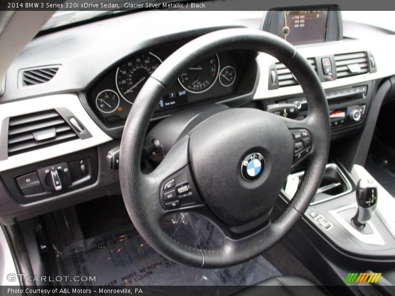 Glacier Silver Metallic / Black 2014 BMW 3 Series 320i xDrive Sedan