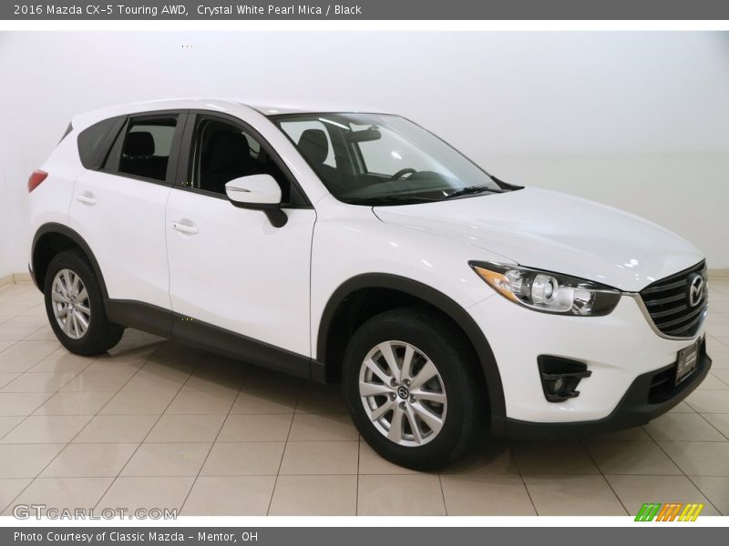 Crystal White Pearl Mica / Black 2016 Mazda CX-5 Touring AWD