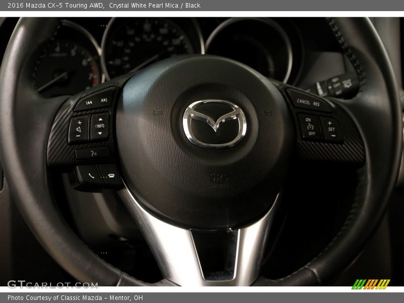Crystal White Pearl Mica / Black 2016 Mazda CX-5 Touring AWD