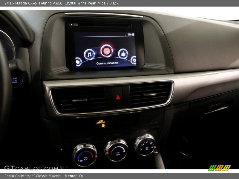Crystal White Pearl Mica / Black 2016 Mazda CX-5 Touring AWD
