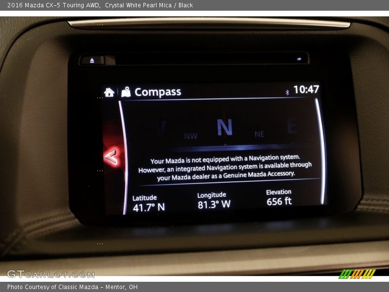 Crystal White Pearl Mica / Black 2016 Mazda CX-5 Touring AWD