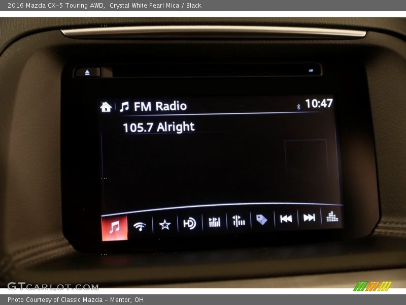 Crystal White Pearl Mica / Black 2016 Mazda CX-5 Touring AWD