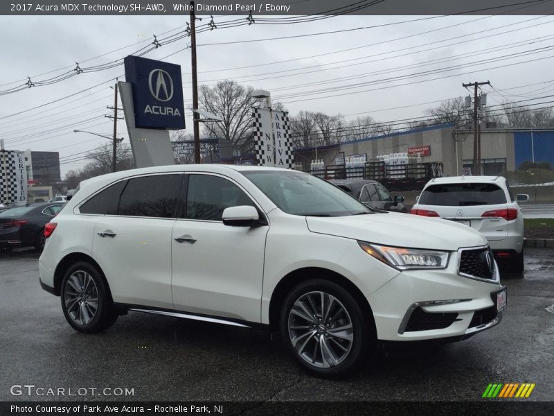 White Diamond Pearl / Ebony 2017 Acura MDX Technology SH-AWD
