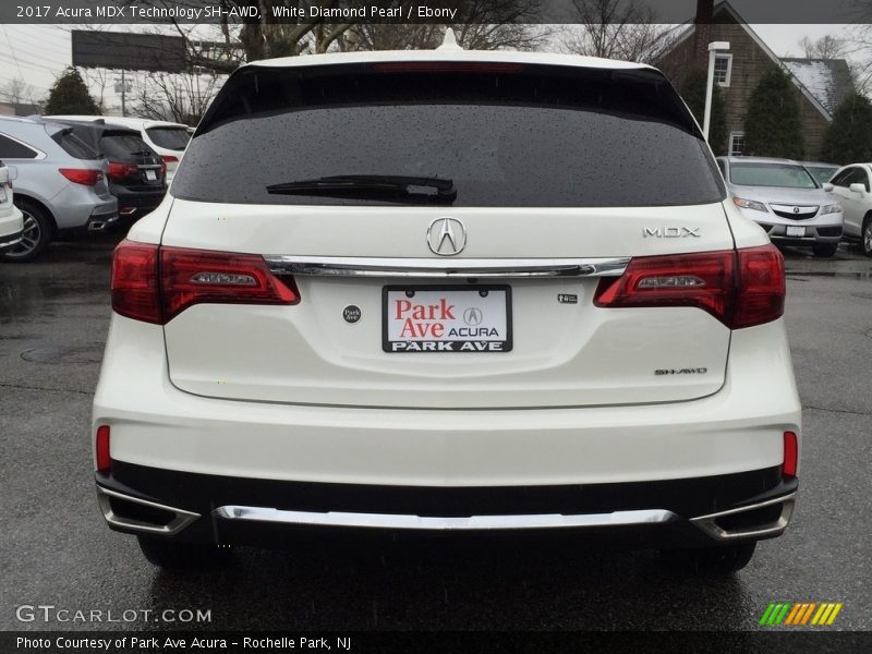 White Diamond Pearl / Ebony 2017 Acura MDX Technology SH-AWD