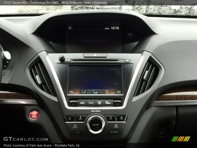 White Diamond Pearl / Espresso 2017 Acura MDX Technology SH-AWD
