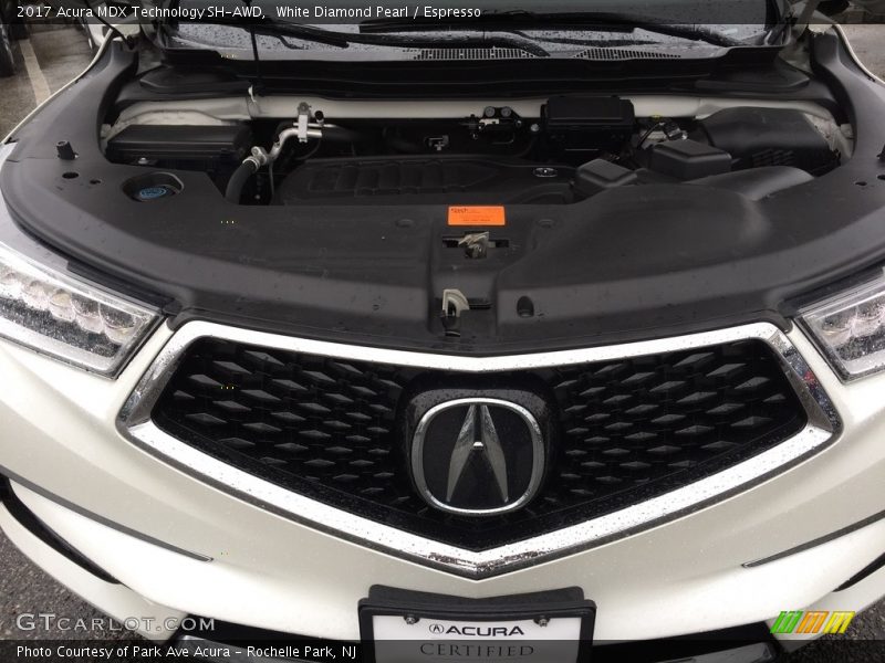 White Diamond Pearl / Espresso 2017 Acura MDX Technology SH-AWD