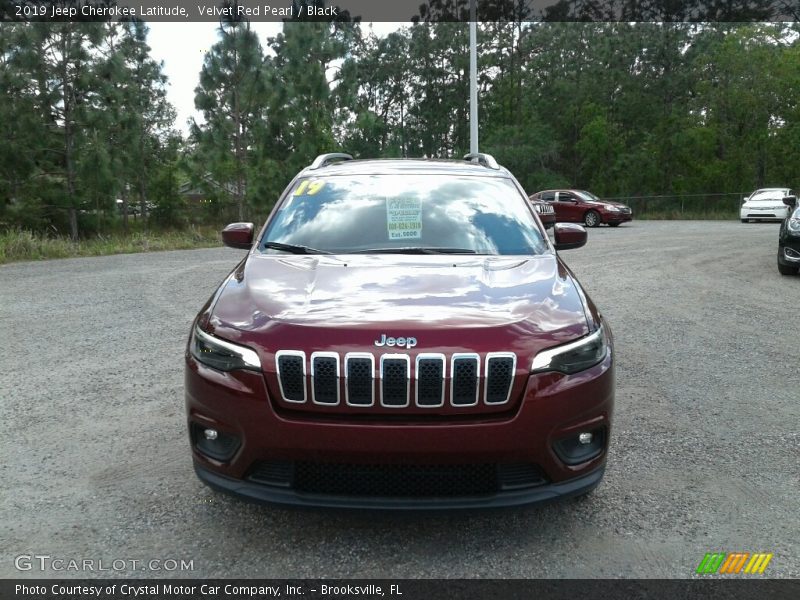 Velvet Red Pearl / Black 2019 Jeep Cherokee Latitude