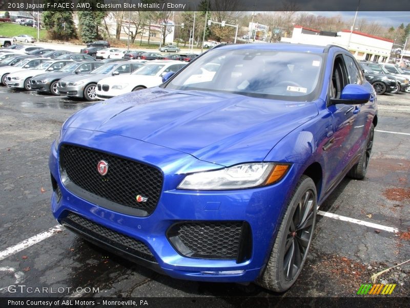 Caesium Blue Metallic / Ebony 2018 Jaguar F-PACE S AWD